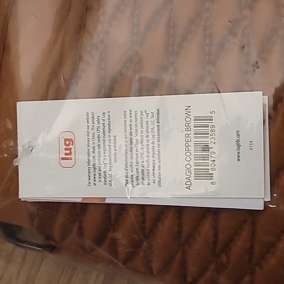 NWT LUG Adagio Crossbody Bag Purse Copper Brown RFID - Picture 3 of 3